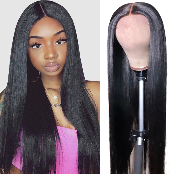 Brazilian13*6 Straight Hair Transparent Lace Wig Human Hair Wigs 150% Density