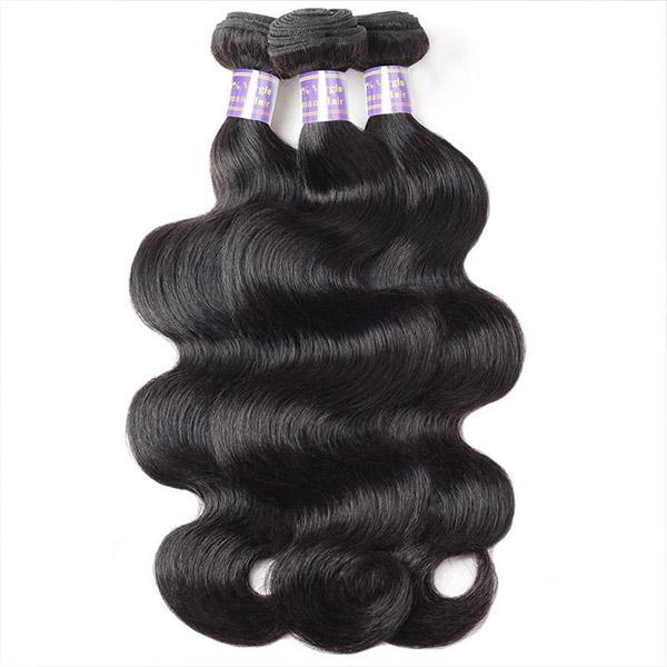 Brazilian Body Wave 3 Bundles with 4x4 Lace Closure Human Hair