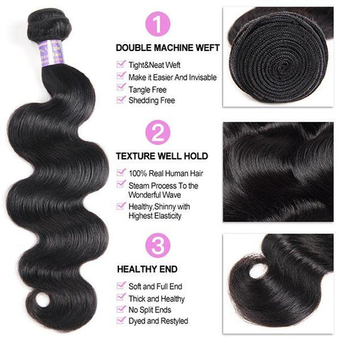 Brazilian Body Wave 4 Bundles Virgin Human Hair