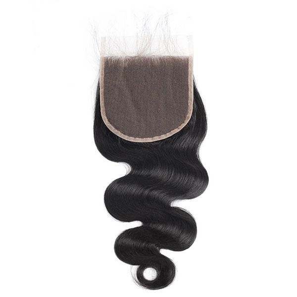 Brazilian Body Wave Virgin Hair 3 Bundles with 5x5 Lace Closure