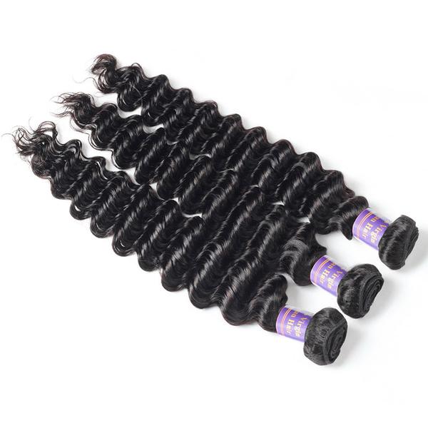 Brazilian Deep Wave 3 Bundles Virgin Human Hair Extensions