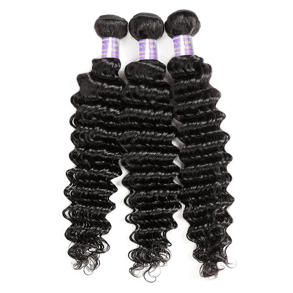 Brazilian Deep Wave 3 Bundles Virgin Human Hair Extensions