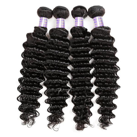 Brazilian Deep Wave 4 Bundles Virgin Human Hair Extensions