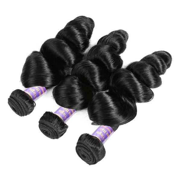 Brazilian Loose Wave Virgin Human Hair Weave 3 Bundles