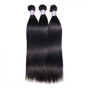 Brazilian Straight Hair 3 Bundles with 13x4 Lace Frontal